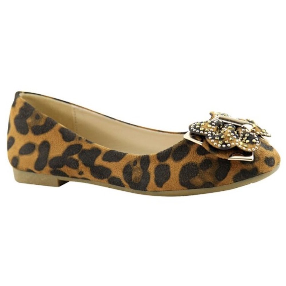 Bella Girls Leopard Flat